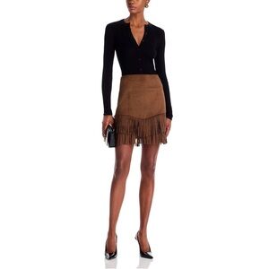 L’Agence Lyle Vegan Suede Mini Skirt - Size 00